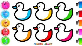 🦆How to Draw Six Colorful Duck  Drawing amp Painting [upl. by Kai]