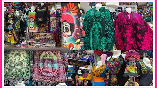 ARTESANÍAS MEXICANAS PARA DÍA DE MUERTOS  GABANES REBOZOS  MANDILES Y BOLSAS  HECHO EN MÉXICO 🎃 [upl. by Eissirhc584]