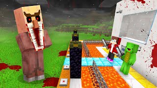 JJ amp Mikey Security House vs SCARY VILLAGER in Minecraft  Maizen [upl. by Annoyt]