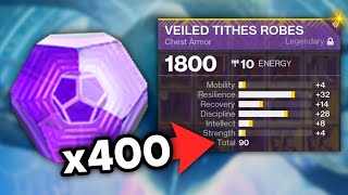 I Focused 400 Engrams for MAX STAT Armor [upl. by Atiuqcir]