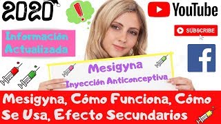 Mesigyna modo de uso efectividad funcionamiento y efectos secundarios [upl. by Eirroc376]