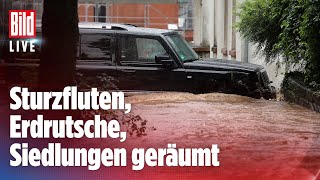 🔴 UnwetterAlarm Bundeswehr greift mit Räumpanzern ein  BILD Live [upl. by Kamila]