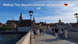 Walking Tour Beautiful Medieval Bavarian City Germany 🇩🇪New4K World Heritage [upl. by Abekam532]