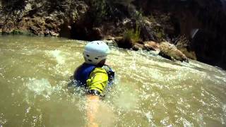 Flipping in Lava Falls Rapid Grand Canyon High Water [upl. by Ranique780]