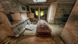 Abandoned Rhode Island Mausoleum Human Remains amp Dentures On The Floor Desecrated Tombs [upl. by Yelkrab]