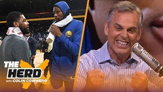 Colin Cowherd talks Kyrie amp Durant to Knicks rumors compares Harden and Westbrook  NBA  THE HERD [upl. by Kimberley294]