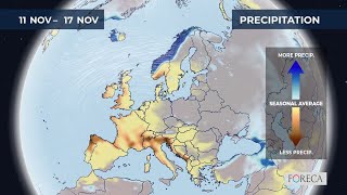 Monthly precipitation forecast for Europe 5112024 [upl. by Dylana]