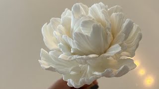 Fondant Peony Flower Tutorial [upl. by Yralam]