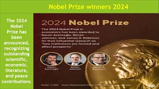 Nobel Prize winners 2024youtubevideo currentaffairs nobelprize [upl. by Dias77]