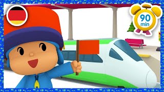 🚂 POCOYO DEUTSCH  Alle einsteigen Der Zug fährt ab  90 minuten   CARTOONS und SERIEN für KINDER [upl. by Elleoj237]