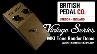 British Pedal Company Vintage Series MKI Tone Bender Demo [upl. by Atneciv]