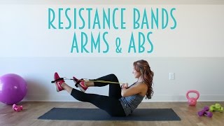 Resistance Band Arms amp Abs Workout [upl. by Paddy]