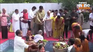 Bihar CM Nitish Kumar Performs Chhath Puja Rituals in Patna  Chhath Puja 2024  News9 [upl. by Marcela]