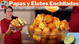 Si Tienes Papas y Elotes Prepara esta Botana Enchilada  Para Acompañar Pescado Camarones o Pollo [upl. by Iamhaj139]