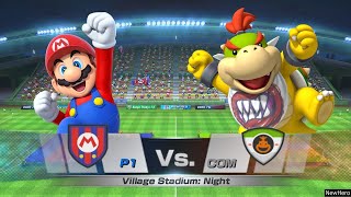 Mario Sports Superstars  MarioPeach Vs Bowser JrWaluigi [upl. by Yemac393]