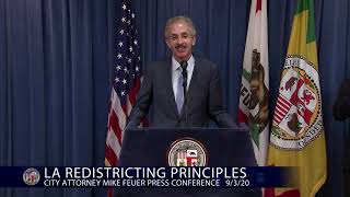 LA City Attorney Mike Feuer Redistricting Principles Press Conference 9320 [upl. by Anni]