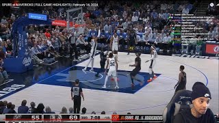 FlightReacts SPURS at MAVERICKS  FULL GAME HIGHLIGHTS  February 14 2024 [upl. by Eniron]