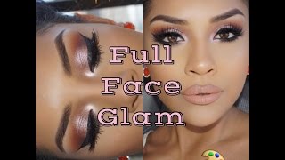 Full Face  Pink Champagne Eye LookBold Eyeliner [upl. by Illyes104]