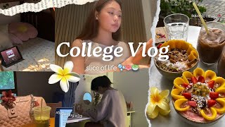 COLLEGE VLOG  First Week of School Salcedo Market Date Study Vlog Dorm Life School Bags [upl. by Nomzaj]