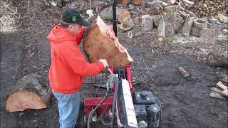 Homemade DIY Firewood processing crane attachment for log splitter by Gorillabaccom [upl. by Debo457]