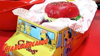 Hamburguesas y ¡Los Simpson en la Parrilla del Puerco Araña  Changarreando [upl. by Airym]