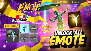 Emote Party Event Free Fire  Money Rain Emote  FF New Event Today  Free Fire New Event Today [upl. by Hamachi313]