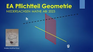 EA Niedersachsen Mathe Abi 2023 Pflichtteil Geometrie [upl. by Carpio]