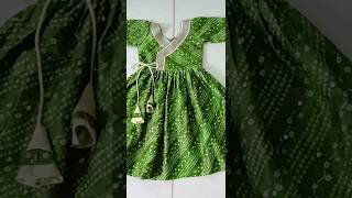 Angrakha style frock Full cuttingnampstitching on my YouTube channel 😍babyfrock trendingviralsew [upl. by Aicitan805]