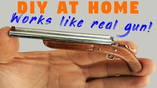 Small and strong  DIY mini Doublebarreled shotgun  How to make mini gun at home [upl. by Tedmund]