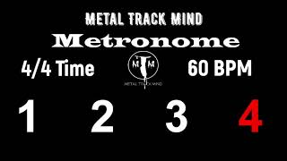 Metronome 44 Time 60 BPM visual numbers [upl. by Ylelhsa168]