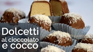 Dolcetti al cocco e cioccolato senza cottura  Riciclare le uova di Pasqua [upl. by Bill]