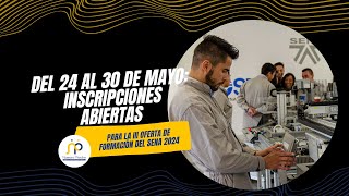 Del 24 al 30 de mayo Inscripciones abiertas para la III Oferta de Formación del SENA 2024 [upl. by Annaeel]