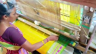 How to make handloom pattu saree in thatipathi [upl. by Pat684]