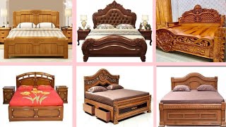 50 Wooden Bed Design photoFashioned Wooden Double bed DesignBox Bed Design idea [upl. by Miki]