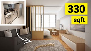 ARCHITECT REDESIGNS  A Tiny NYC Studio Apartment For a Family of 3  307sqm330sqft [upl. by Tor150]