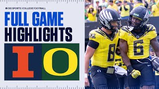 No 20 Illinois vs No 1 Oregon FULL GAME HIGHLIGHTS  Big Ten on CBS [upl. by Meuser]