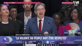 JeanLuc Mélenchon est le 1er Ministre de La France 10072024 [upl. by Ideih]