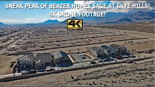 Sneak Peak of Beazer Homes Sage at Skye Hills Las Vegas 4K Drone Footage [upl. by Puett]