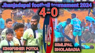 jhanjadapal football tournament 2024 ll Kingfisher potka VS SIMLIPAL Bholagadia [upl. by Janey]