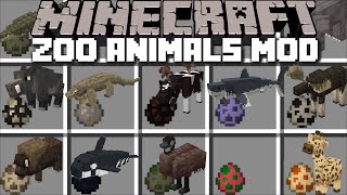 Minecraft TAME AND BUILD A ZOO WITH ANIMALS MOD  DANGEROUS PLUS CREATURES  Minecraft Mods [upl. by Ennovyhc]