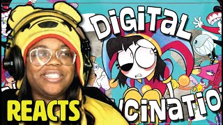 The Amazing Digital Circus Song Digital Hallucination ft Lizzie Freeman OR3O AyChristene Reacts [upl. by Laenej640]