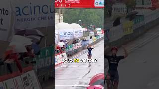 Rainy Triumph 🌧️ Cédrine Kerbaol Solo Win at Tre Valli Varesine shorts [upl. by Esteban]