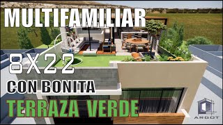 vivienda multifamiliar de 4 pisos de 8x22m en Cerro Colorado  Arequipa [upl. by Shuler898]