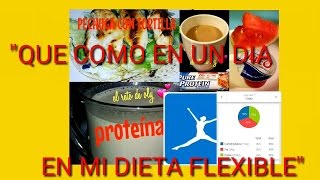 quotUN DIA EN MI DIETA FLEXIBLE 1450 kcalquotDia bajo en carbohidratos [upl. by Sidman28]