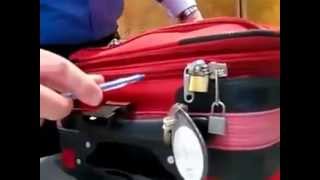 How to Open zippered luggage bag Easy Tick Open a Bag [upl. by Gnohp]