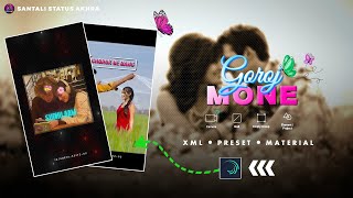 Goroj Mone  Santali Video Editing  Santali Xml file Alight motion  Santali Status Akhra [upl. by Ylra588]