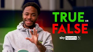 Does Sterling run like a TRex 🦖  TRUE or FALSE with Raheem Sterling [upl. by Hogg879]