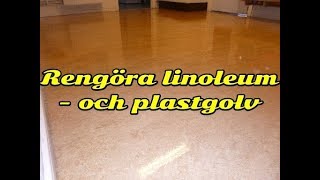 Rengöra linoleum  och plastgolv plus en high speed maskin i aktion [upl. by Ykcin834]