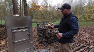 Outdoor Wood boiler FREE Heat [upl. by Arbba218]