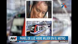 Panel de luz cae sobre cabeza de mujer y la deja herida en el Metro [upl. by Adaurd]